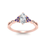 Load image into Gallery viewer, vintage-irish-knot-marquise-diamond-engagement-ring-with-sapphire-in-rose-gold-FD124181MQRGSABL-NL-RG.jpg
