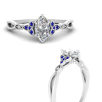 Load image into Gallery viewer, vintage-irish-knot-marquise-diamond-engagement-ring-with-sapphire-in-white-gold-FD124181MQRGSABL-NL-WG.jpg
