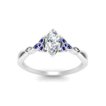 Load image into Gallery viewer, vintage-irish-knot-marquise-diamond-engagement-ring-with-sapphire-in-white-gold-FD124181MQRGSABL-NL-WG.jpg
