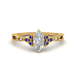 Load image into Gallery viewer, vintage-irish-knot-marquise-diamond-engagement-ring-with-sapphire-in-yellow-gold-FD124181MQRGSABL-NL-YG.jpg
