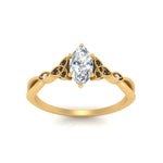 Load image into Gallery viewer, vintage-irish-knot-marquise-engagement-ring-with-black-diamond-in-yellow-gold-FD124181MQRGBLACK-NL-YG.jpg
