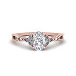 Load image into Gallery viewer, vintage-irish-knot-oval-diamond-engagement-ring-with-blue-topaz-in-rose-gold-FD124181OVRGICBLTO-NL-RG.jpg