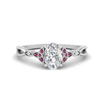 Load image into Gallery viewer, vintage-irish-knot-oval-diamond-engagement-ring-with-pink-sapphire-in-white-gold-FD124181OVRGSADRPI-NL-WG.jpg