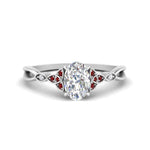 Load image into Gallery viewer, vintage-irish-knot-oval-diamond-engagement-ring-with-ruby-in-white-gold-FD124181OVRGRUDR-NL-WG.jpg