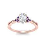 Load image into Gallery viewer, vintage-irish-knot-oval-diamond-engagement-ring-with-sapphire-in-rose-gold-FD124181OVRGSABL-NL-RG.jpg