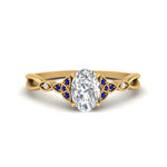 Load image into Gallery viewer, vintage-irish-knot-oval-diamond-engagement-ring-with-sapphire-in-yellow-gold-FD124181OVRGSABL-NL-YG.jpg
