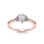 Load image into Gallery viewer, vintage-irish-knot-pear-diamond-engagement-ring-with-blue-topaz-in-rose-gold-FD124181PERGICBLTO-NL-RG.jpg

