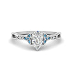 Load image into Gallery viewer, vintage-irish-knot-pear-diamond-engagement-ring-with-blue-topaz-in-white-gold-FD124181PERGICBLTO-NL-WG.jpg

