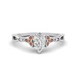 Load image into Gallery viewer, vintage-irish-knot-pear-diamond-engagement-ring-with-orange-sapphire-in-white-gold-FD124181PERGSAOR-NL-WG.jpg
