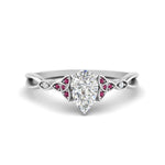 Load image into Gallery viewer, vintage-irish-knot-pear-diamond-engagement-ring-with-pink-sapphire-in-white-gold-FD124181PERGSADRPI-NL-WG.jpg
