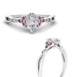 Load image into Gallery viewer, vintage-irish-knot-pear-diamond-engagement-ring-with-pink-sapphire-in-white-gold-FD124181PERGSADRPI-NL-WG.jpg
