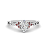 Load image into Gallery viewer, vintage-irish-knot-pear-diamond-engagement-ring-with-ruby-in-white-gold-FD124181PERGRUDR-NL-WG.jpg
