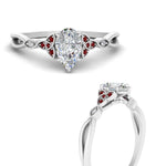 Load image into Gallery viewer, vintage-irish-knot-pear-diamond-engagement-ring-with-ruby-in-white-gold-FD124181PERGRUDR-NL-WG.jpg
