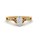 Load image into Gallery viewer, vintage-irish-knot-pear-diamond-engagement-ring-with-ruby-in-yellow-gold-FD124181PERGRUDR-NL-YG.jpg
