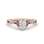 Load image into Gallery viewer, vintage-irish-knot-pear-engagement-ring-with-black-diamond-in-rose-gold-FD124181PERGBLACK-NL-RG.jpg
