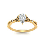 Load image into Gallery viewer, vintage-irish-knot-pear-engagement-ring-with-black-diamond-in-yellow-gold-FD124181PERGBLACK-NL-YG.jpg
