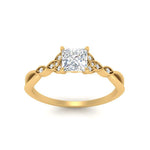 Load image into Gallery viewer, vintage-irish-knot-princess-cut-diamond-engagement-ring-in-yellow-gold-FD124181PRR-NL-YG.jpg