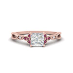 Load image into Gallery viewer, vintage-irish-knot-princess-cut-diamond-engagement-ring-with-pink-sapphire-in-rose-gold-FD124181PRRGSADRPI-NL-RG.jpg
