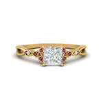 Load image into Gallery viewer, vintage-irish-knot-princess-cut-diamond-engagement-ring-with-pink-sapphire-in-yellow-gold-FD124181PRRGSADRPI-NL-YG.jpg

