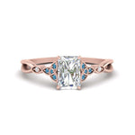 Load image into Gallery viewer, vintage-irish-knot-radiant-diamond-engagement-ring-with-blue-topaz-in-rose-gold-FD124181RARGICBLTO-NL-RG.jpg