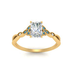Load image into Gallery viewer, vintage-irish-knot-radiant-diamond-engagement-ring-with-blue-topaz-in-yellow-gold-FD124181RARGICBLTO-NL-YG.jpg