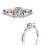 Load image into Gallery viewer, vintage-irish-knot-radiant-diamond-engagement-ring-with-orange-sapphire-in-white-gold-FD124181RARGSAOR-NL-WG.jpg