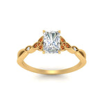 Load image into Gallery viewer, vintage-irish-knot-radiant-diamond-engagement-ring-with-orange-sapphire-in-yellow-gold-FD124181RARGSAOR-NL-YG.jpg