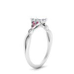 Load image into Gallery viewer, vintage-irish-knot-radiant-diamond-engagement-ring-with-pink-sapphire-in-white-gold-FD124181RARGSADRPI-NL-WG.jpg