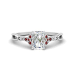 Load image into Gallery viewer, vintage-irish-knot-radiant-diamond-engagement-ring-with-ruby-in-white-gold-FD124181RARGRUDR-NL-WG.jpg