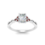 Load image into Gallery viewer, vintage-irish-knot-radiant-diamond-engagement-ring-with-ruby-in-white-gold-FD124181RARGRUDR-NL-WG.jpg