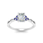 Load image into Gallery viewer, vintage-irish-knot-radiant-diamond-engagement-ring-with-sapphire-in-white-gold-FD124181RARGSABL-NL-WG.jpg