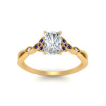 Load image into Gallery viewer, vintage-irish-knot-radiant-diamond-engagement-ring-with-sapphire-in-yellow-gold-FD124181RARGSABL-NL-YG.jpg