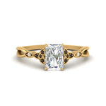 Load image into Gallery viewer, vintage-irish-knot-radiant-engagement-ring-with-black-diamond-in-yellow-gold-FD124181RARGBLACK-NL-YG.jpg