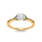 Load image into Gallery viewer, vintage-irish-knot-round-diamond-engagement-ring-with-blue-topaz-in-yellow-gold-FD124181RORGICBLTO-NL-YG.jpg