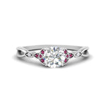 Load image into Gallery viewer, vintage-irish-knot-round-diamond-engagement-ring-with-pink-sapphire-in-white-gold-FD124181RORGSADRPI-NL-WG.jpg