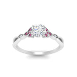 Load image into Gallery viewer, vintage-irish-knot-round-diamond-engagement-ring-with-pink-sapphire-in-white-gold-FD124181RORGSADRPI-NL-WG.jpg