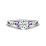 Load image into Gallery viewer, vintage-irish-knot-round-diamond-engagement-ring-with-purple-topaz-in-white-gold-FD124181RORGVITO-NL-WG.jpg