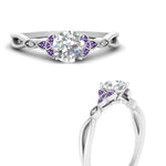 Load image into Gallery viewer, vintage-irish-knot-round-diamond-engagement-ring-with-purple-topaz-in-white-gold-FD124181RORGVITO-NL-WG.jpg