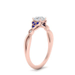 Load image into Gallery viewer, vintage-irish-knot-round-diamond-engagement-ring-with-sapphire-in-rose-gold-FD124181RORGSABL-NL-RG.jpg