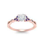 Load image into Gallery viewer, vintage-irish-knot-round-diamond-engagement-ring-with-sapphire-in-rose-gold-FD124181RORGSABL-NL-RG.jpg