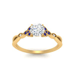 Load image into Gallery viewer, vintage-irish-knot-round-diamond-engagement-ring-with-sapphire-in-yellow-gold-FD124181RORGSABL-NL-YG.jpg