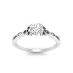 Load image into Gallery viewer, vintage-irish-knot-round-engagement-ring-with-black-diamond-in-white-gold-FD124181RORGBLACK-NL-WG.jpg
