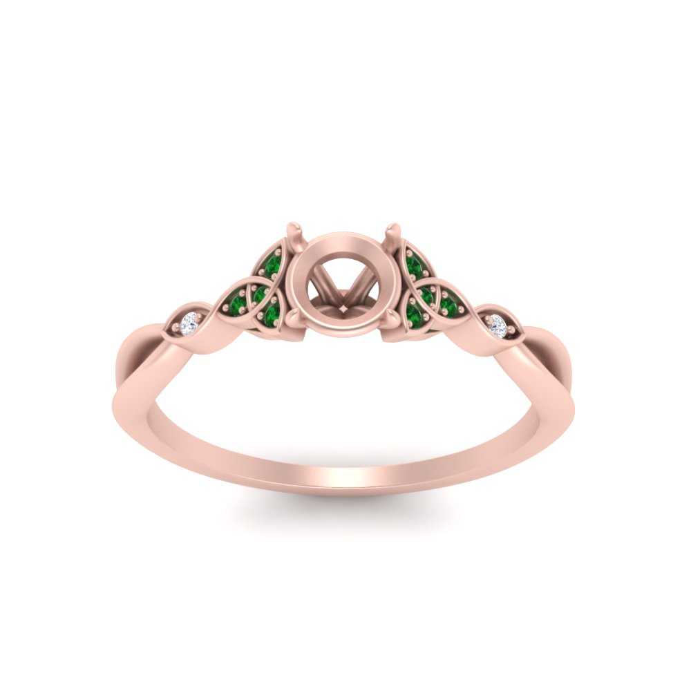 vintage-irish-knot-semi-mount-diamond-engagement-ring-with-emerald-in-rose-gold-FD124181SMRGEMGR-NL-RG.jpg