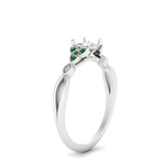 Load image into Gallery viewer, vintage-irish-knot-semi-mount-diamond-engagement-ring-with-emerald-in-white-gold-FD124181SMRGEMGR-NL-WG.jpg
