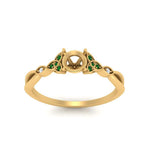Load image into Gallery viewer, vintage-irish-knot-semi-mount-diamond-engagement-ring-with-emerald-in-yellow-gold-FD124181SMRGEMGR-NL-YG.jpg
