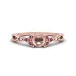 Load image into Gallery viewer, vintage-irish-knot-semi-mount-diamond-engagement-ring-with-pink-sapphire-in-rose-gold-FD124181SMRGSADRPI-NL-RG.jpg
