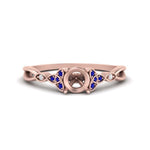Load image into Gallery viewer, vintage-irish-knot-semi-mount-diamond-engagement-ring-with-sapphire-in-rose-gold-FD124181SMRGSABL-NL-RG.jpg
