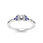Load image into Gallery viewer, vintage-irish-knot-semi-mount-diamond-engagement-ring-with-sapphire-in-white-gold-FD124181SMRGSABL-NL-WG.jpg
