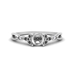 Load image into Gallery viewer, vintage-irish-knot-semi-mount-engagement-ring-with-black-diamond-in-white-gold-FD124181SMRGBLACK-NL-WG.jpg
