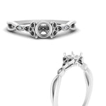 Load image into Gallery viewer, vintage-irish-knot-semi-mount-engagement-ring-with-black-diamond-in-white-gold-FD124181SMRGBLACK-NL-WG.jpg
